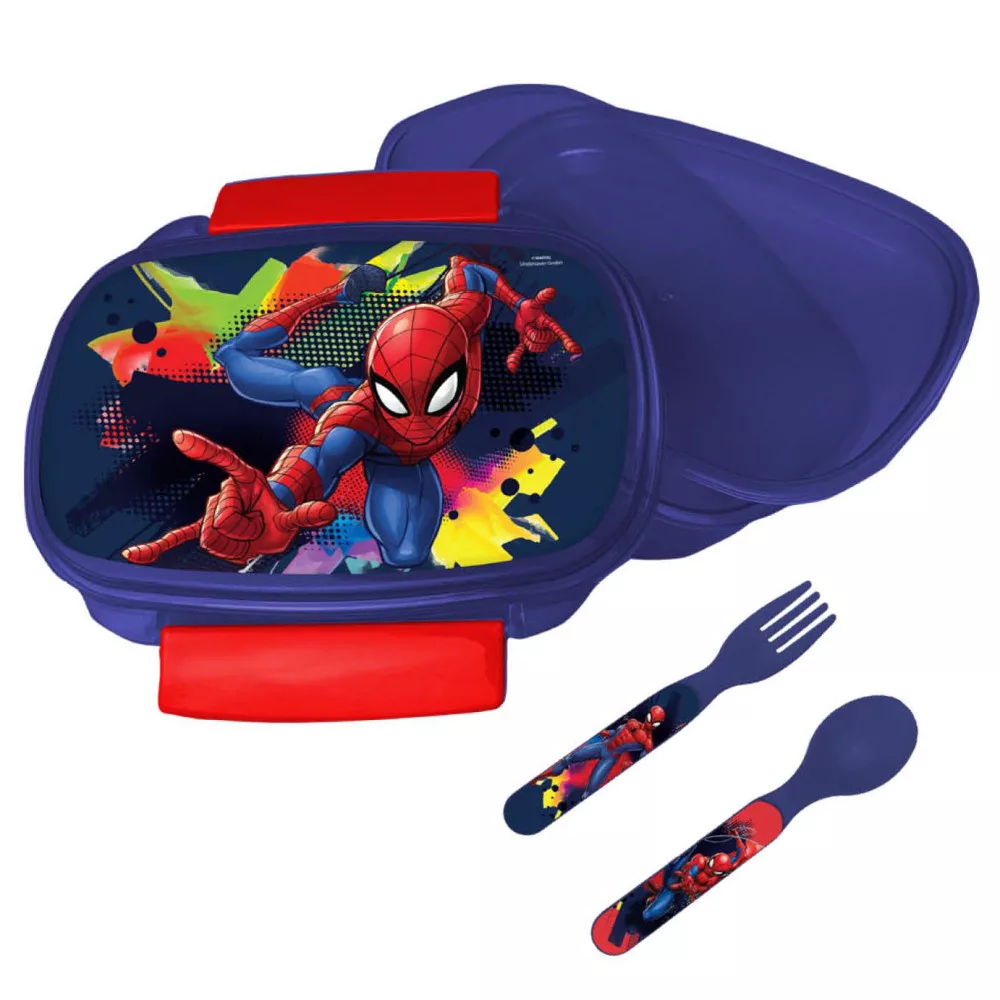 Desiatový box s príborom SPIDERMAN