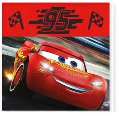 Uterák 30x30 CARS red