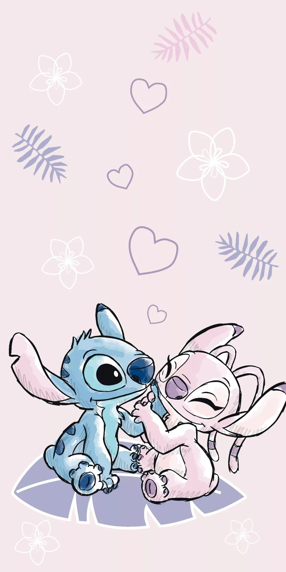 Osuška 70x140 LILO A STITCH pink