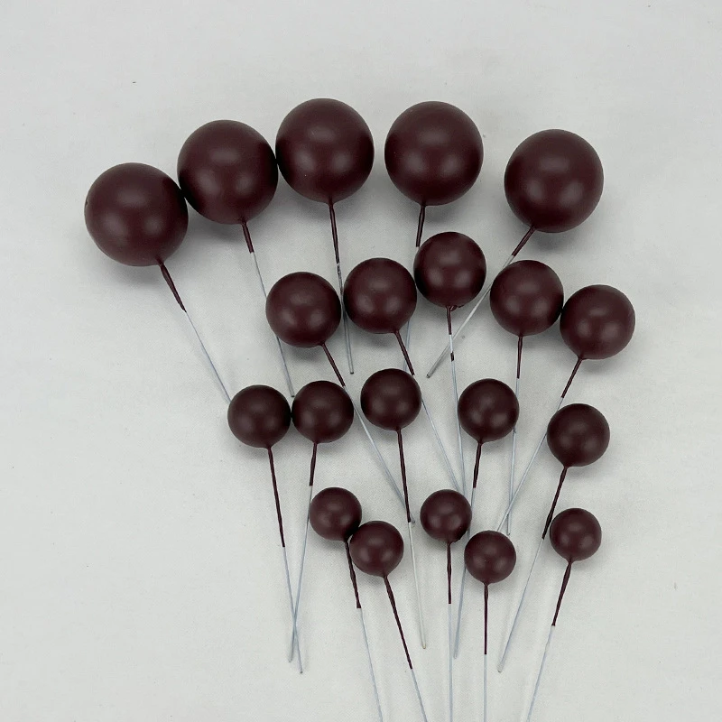 Tortový zápich GULIČKY hnedé (20ks)