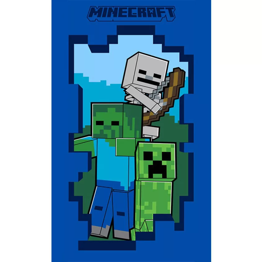 Uterák 30x50 MINECRAFT modrý