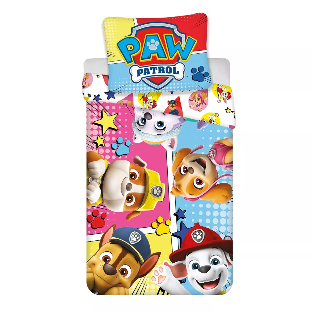 Obliečky do postieľky 100x135 PAW PATROL komix