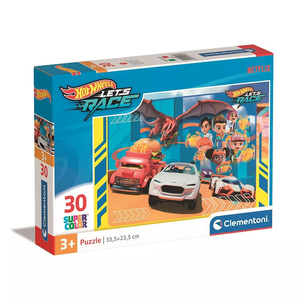 Puzzle 30 dielikov HOT WHEELS race