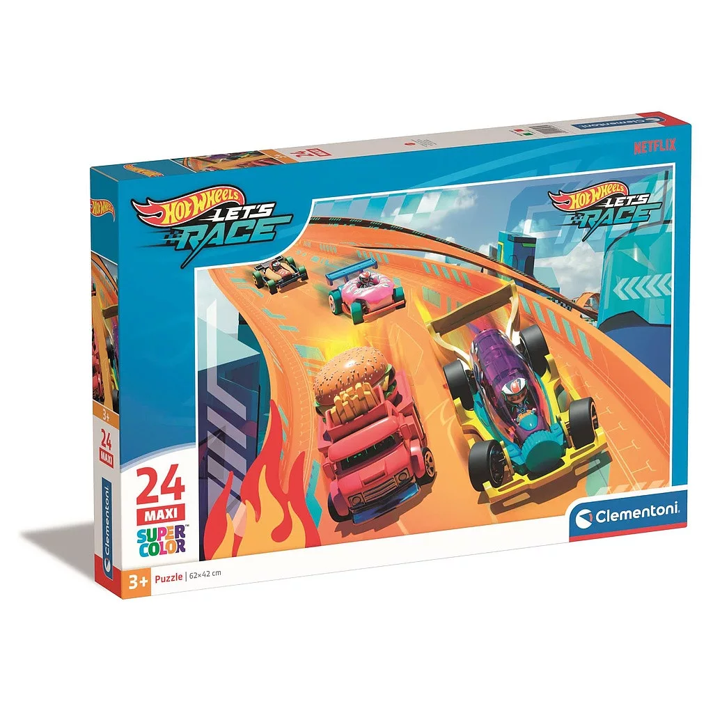 Puzzle 24 dielikov HOT WHEELS fire