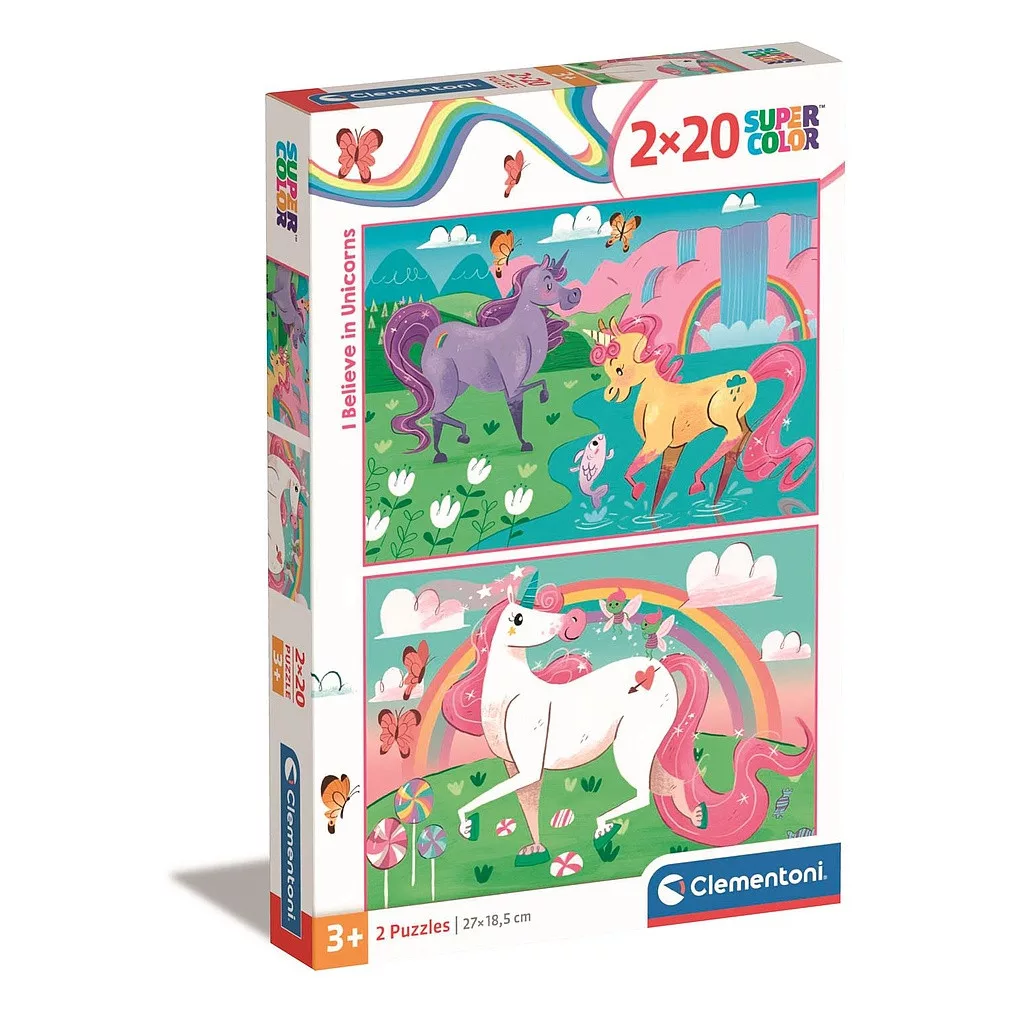 Puzzle 2x20 dielikov JEDNOROŽEC believe