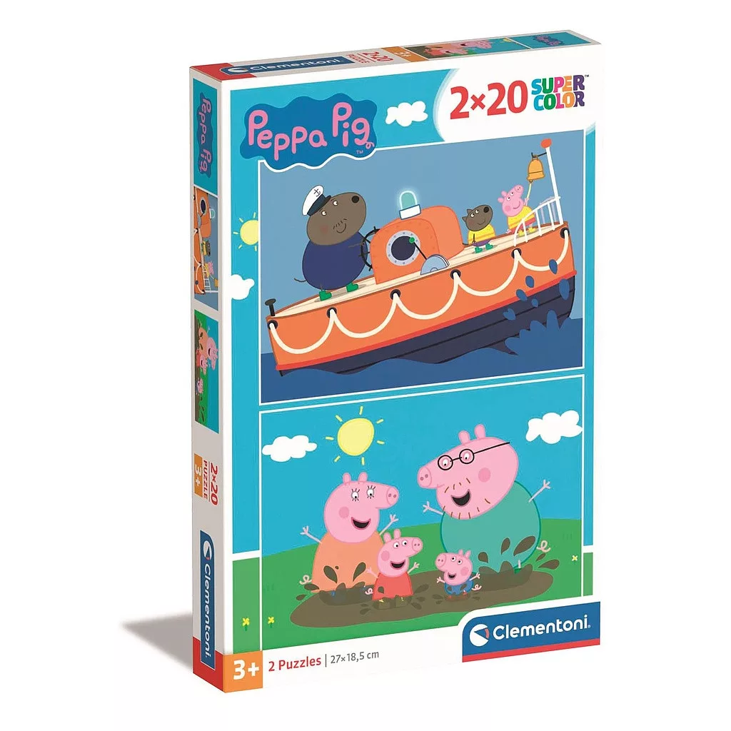 Puzzle 2x20 dielikov PEPPA PIG free day
