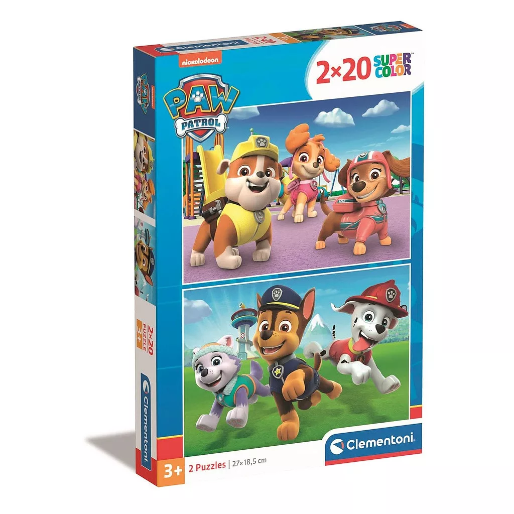 Puzzle 2x20 dielikov PAW PATROL playground