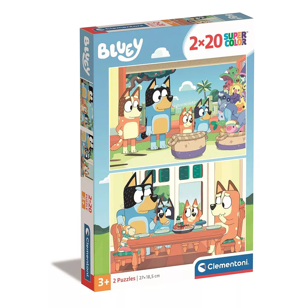Puzzle 2x20 dielikov BLUEY family