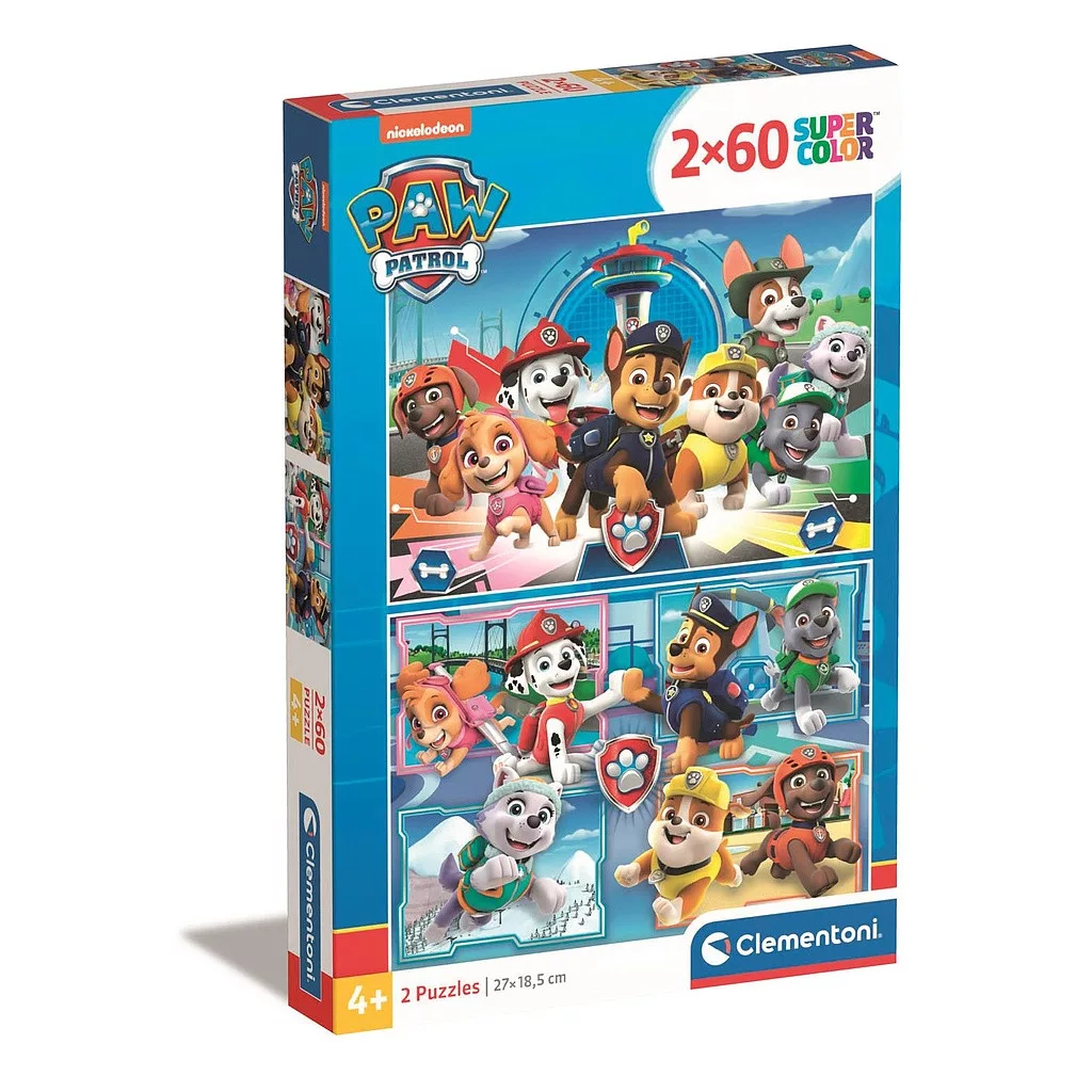 Puzzle 2x60 dielikov PAW PATROL team