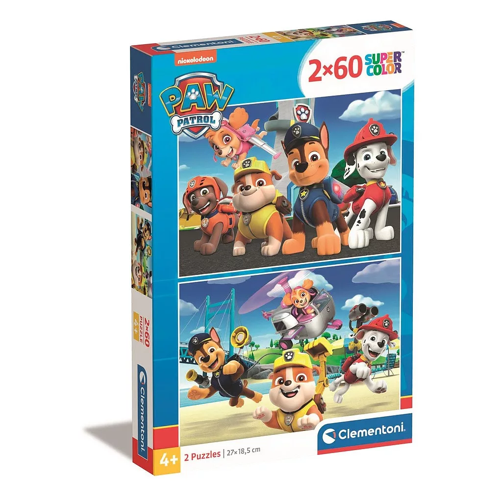 Puzzle 2x60 dielikov PAW PATROL labky