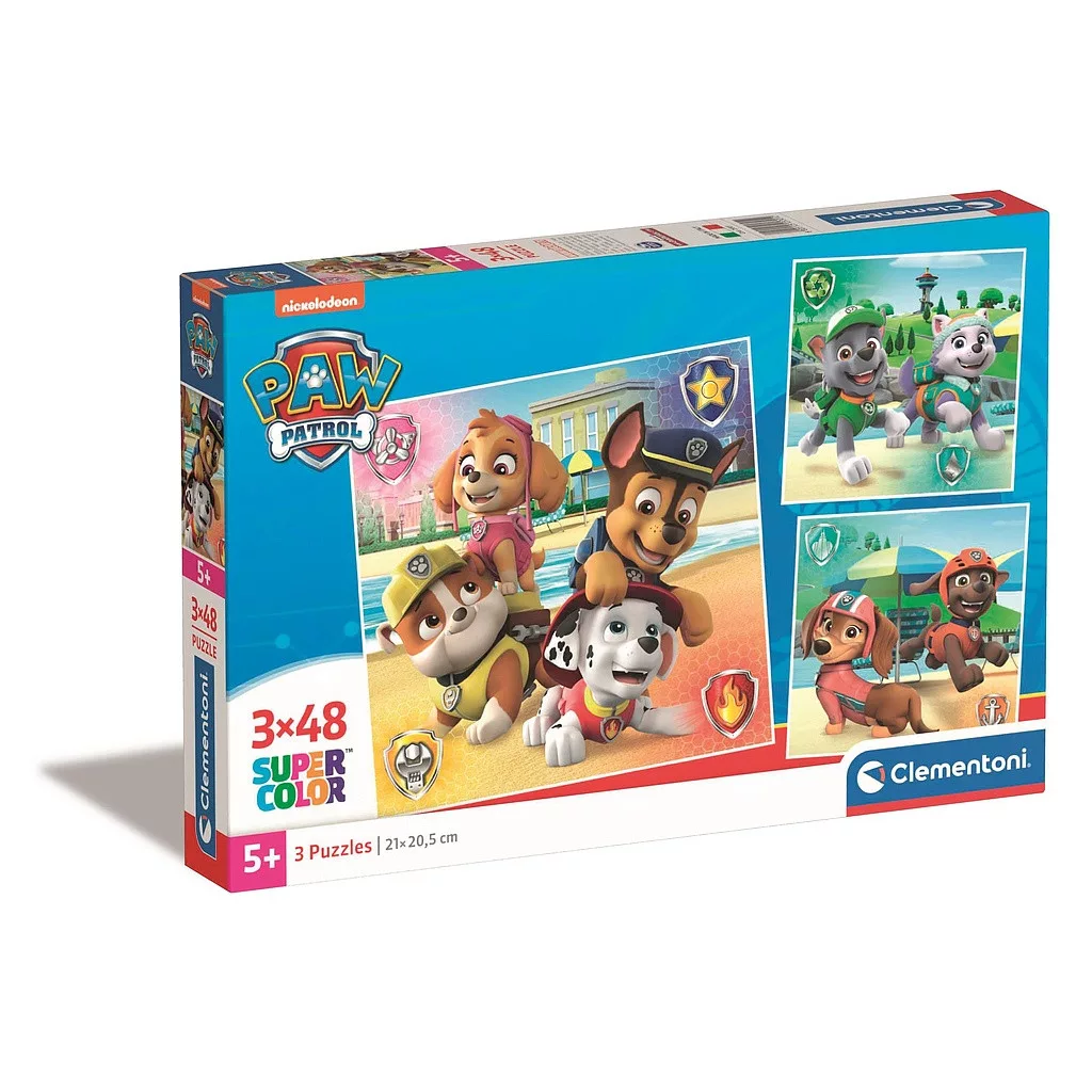 Puzzle 3x48 dielikov PAW PATROL patches