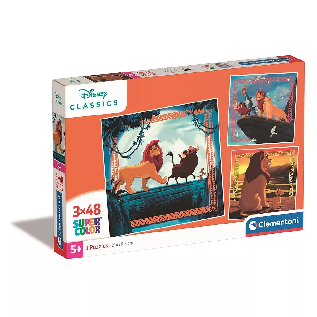 Puzzle 3x48 dielikov LEVÍ KRÁĽ circle