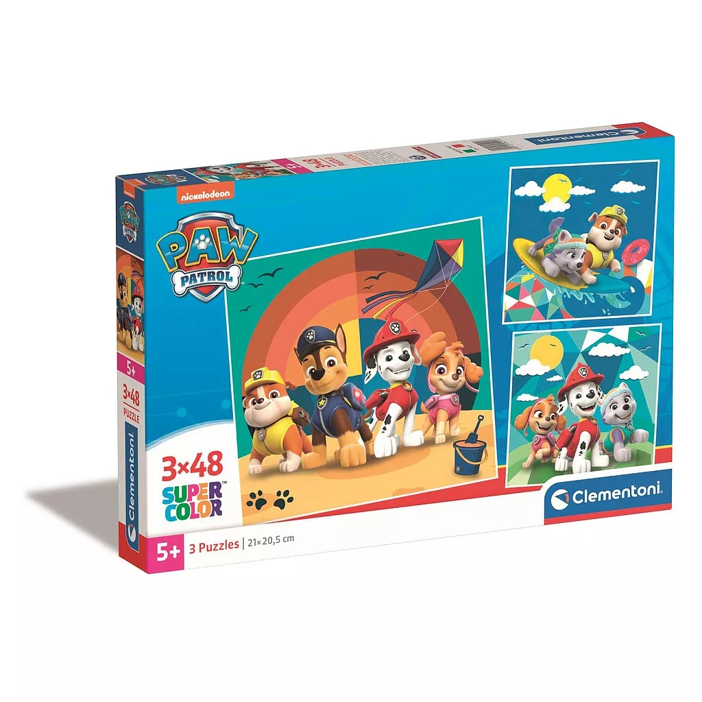 Puzzle 3x48 dielikov PAW PATROL beach