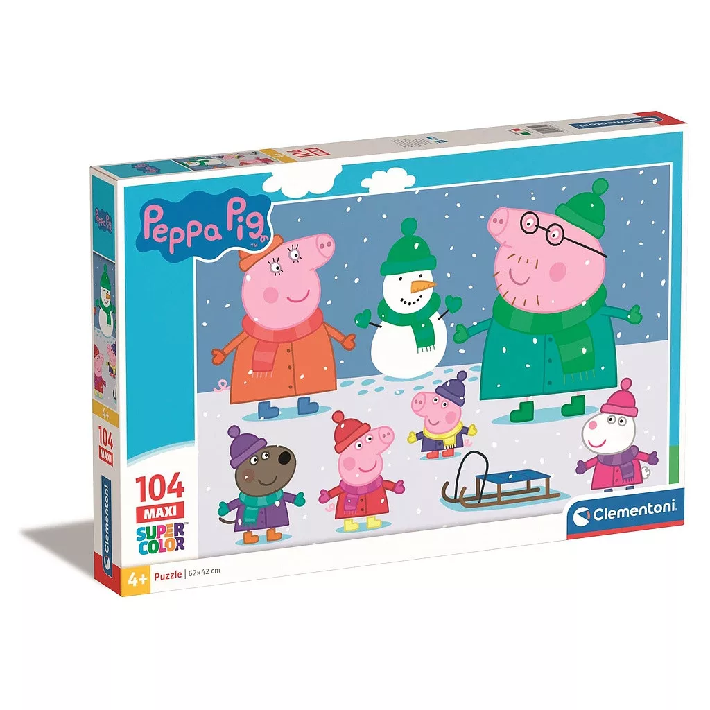 Puzzle 104 dielikov PEPPA PIG snow