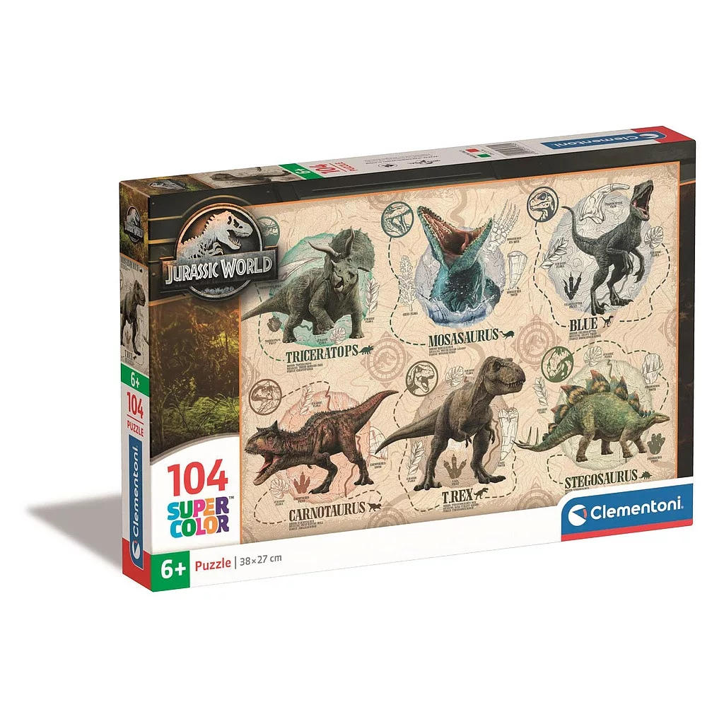 Puzzle 104 dielikov JURSKÝ SVET guide