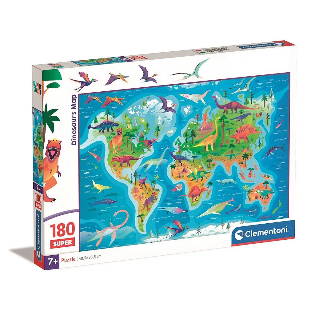 Puzzle 180 dielikov DINOSAURUS mapa