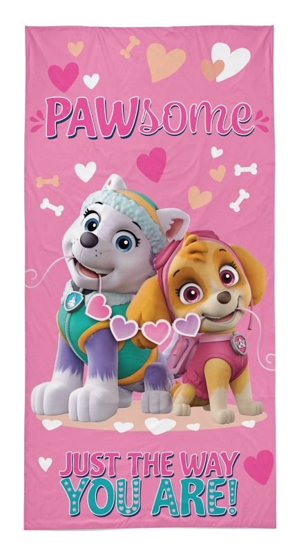 Osuška 70x140 PAW PATROL srdiečka