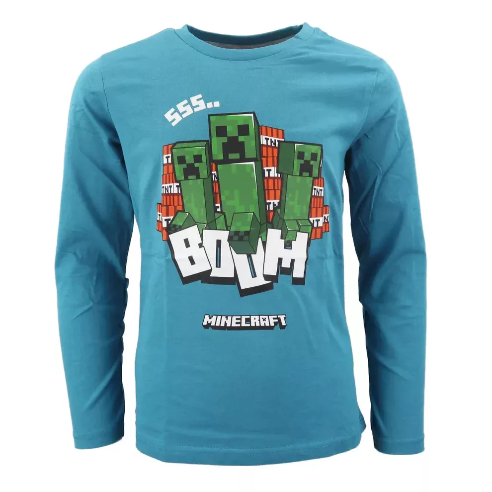Tričko s dlhým rukávom MINECRAFT boom - 6r.