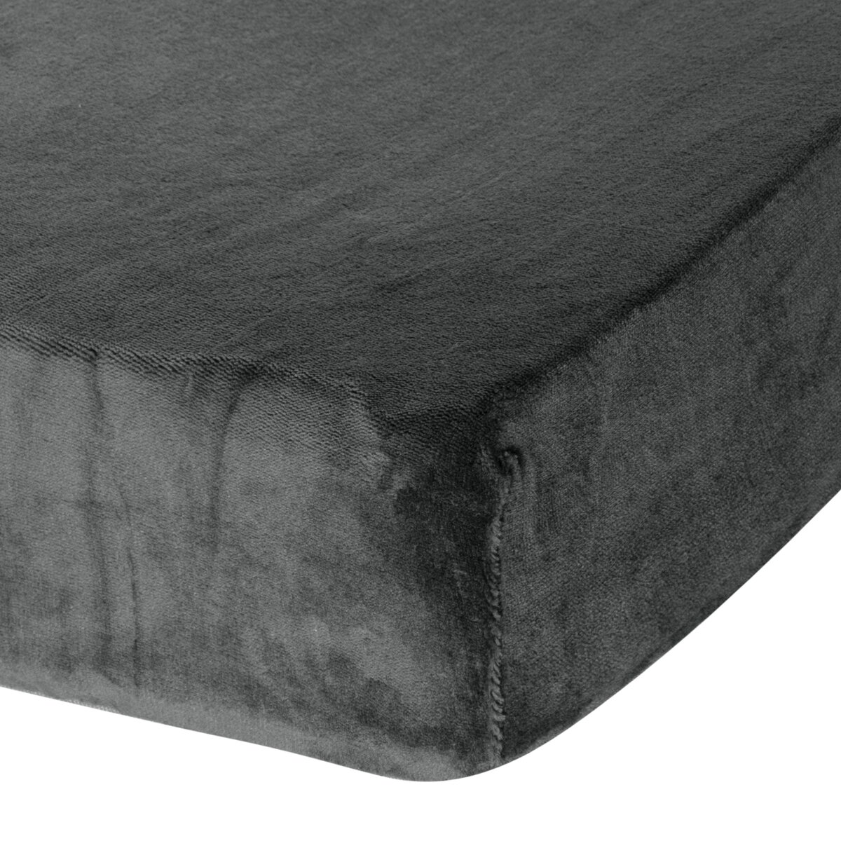 Plyšová plachta 140x200+30cm FLANO tmavošedá