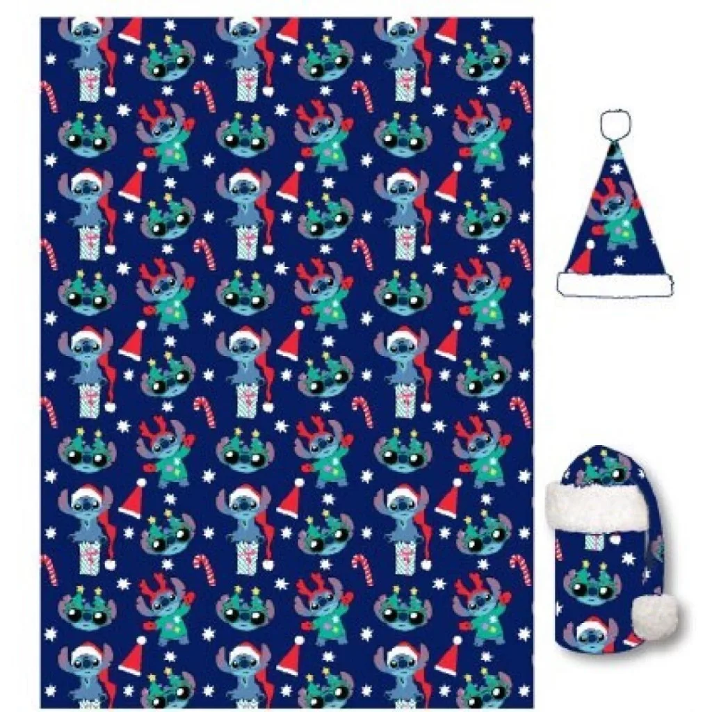Deka 100x140 LILO A STITCH vianoce + čiapka