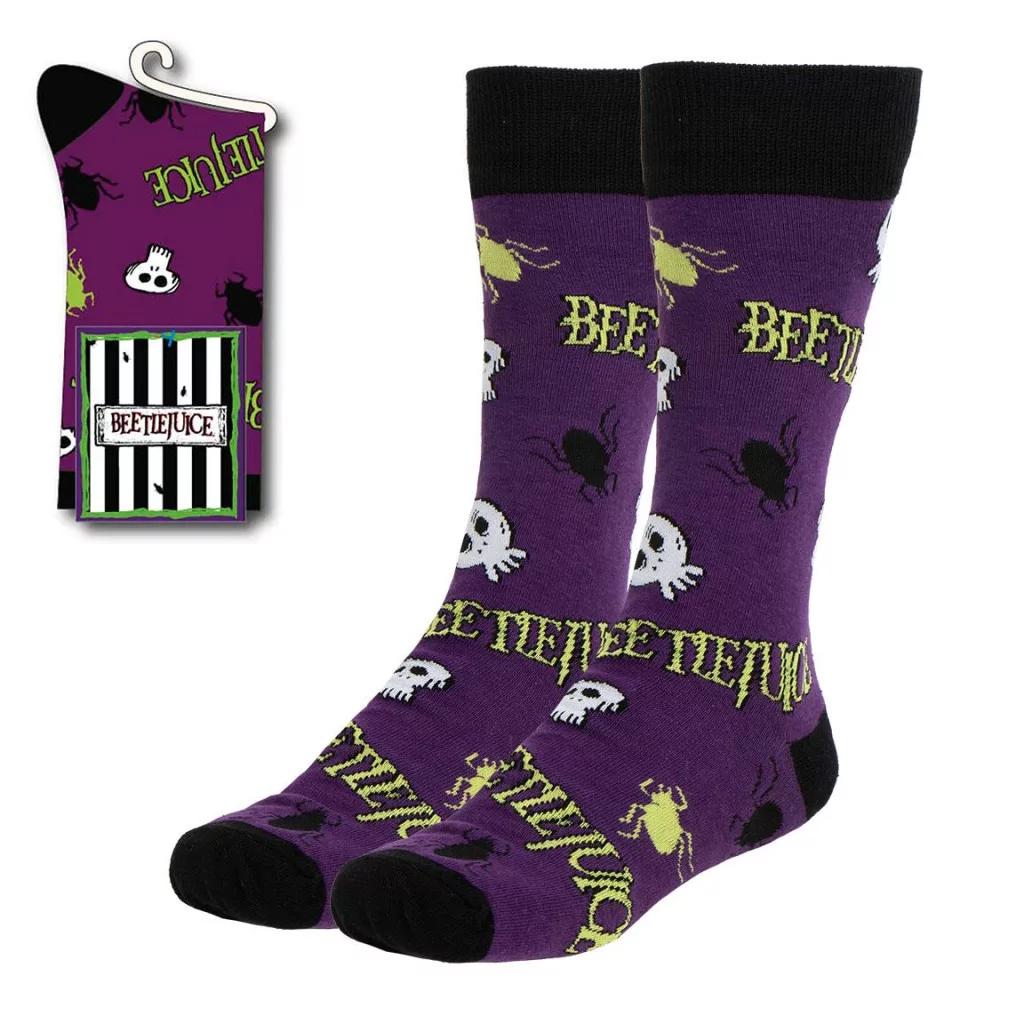 Vysoké ponožky BEETLEJUICE fialové - 38/45
