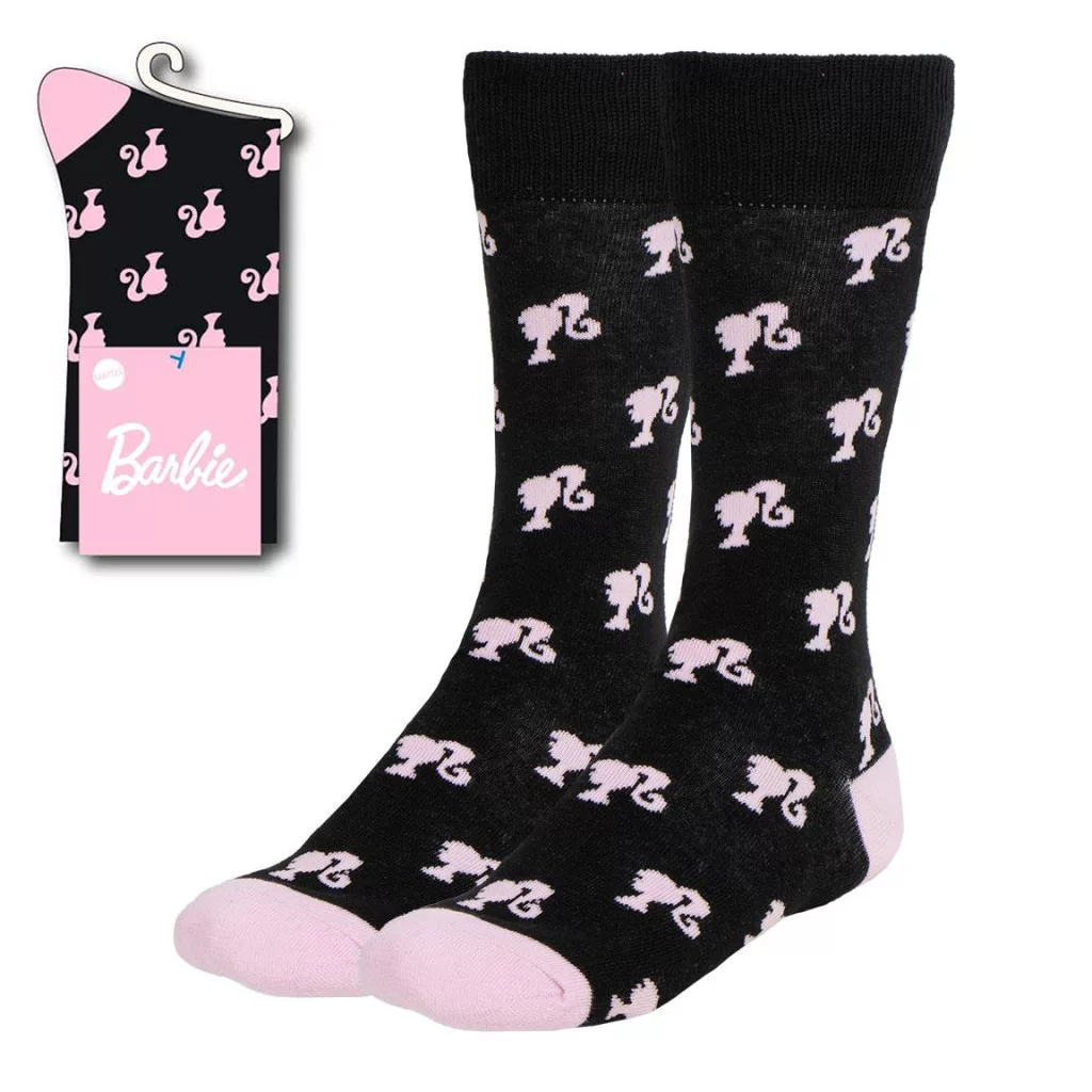 Vysoké ponožky BARBIE čierne - 36/43