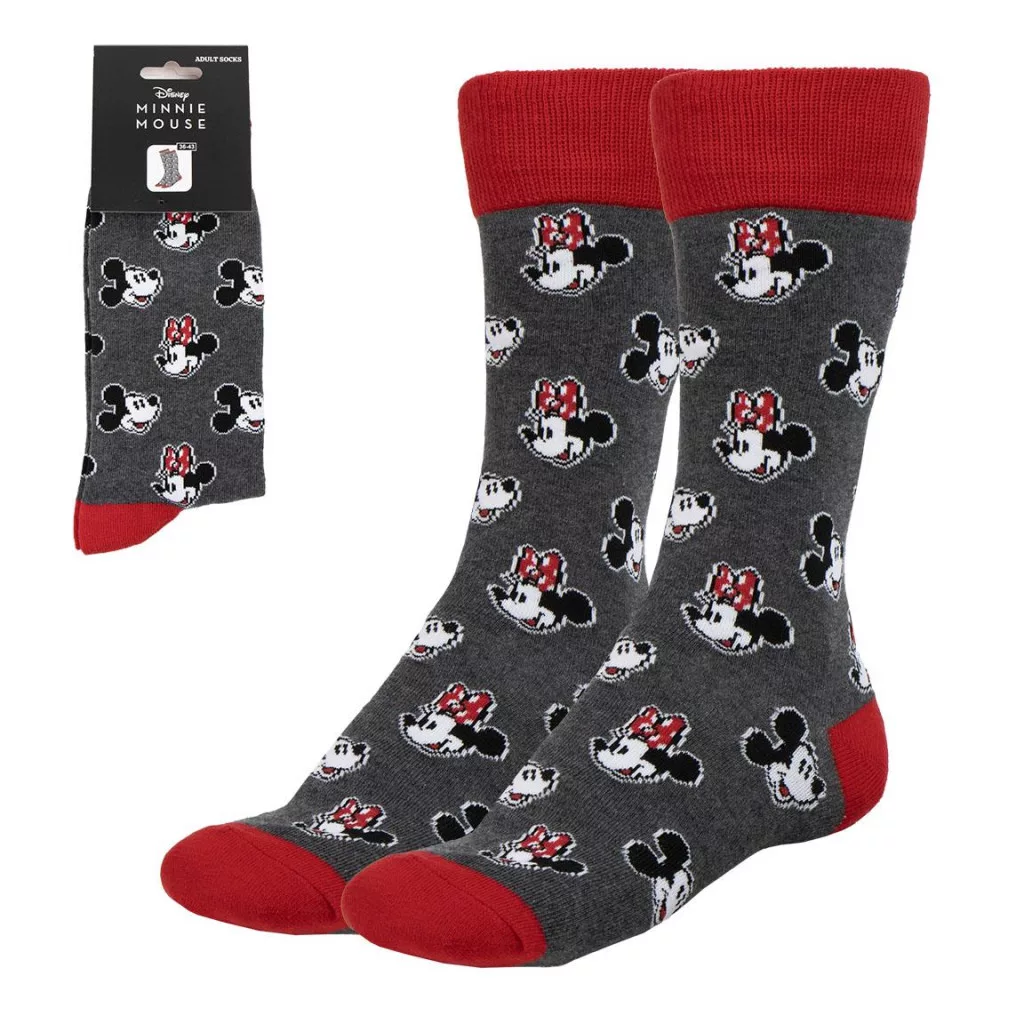 Vysoké ponožky MINNIE na šedom - 36/43