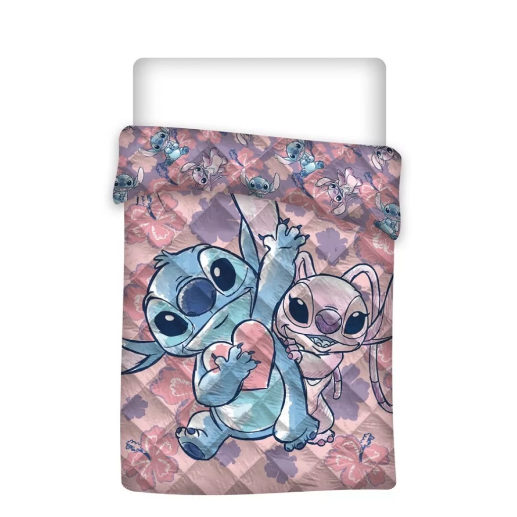Prehoz 140x200 LILO A STITCH ružový