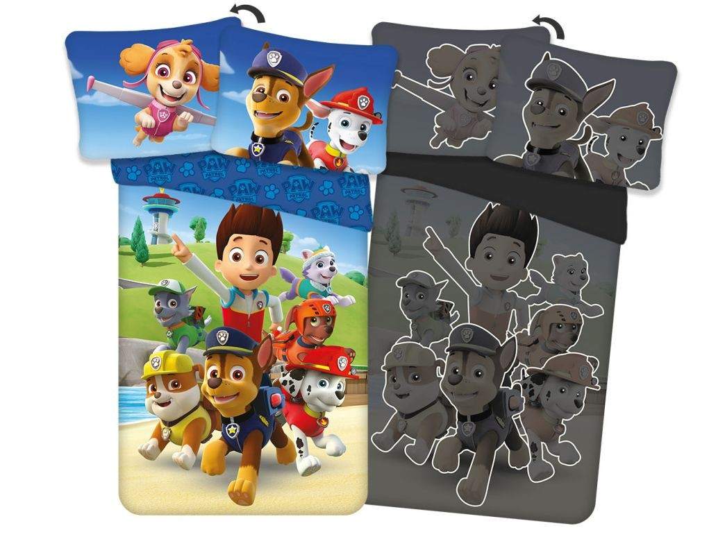 Obliečky 140x200 PAW PATROL partia - svietiace