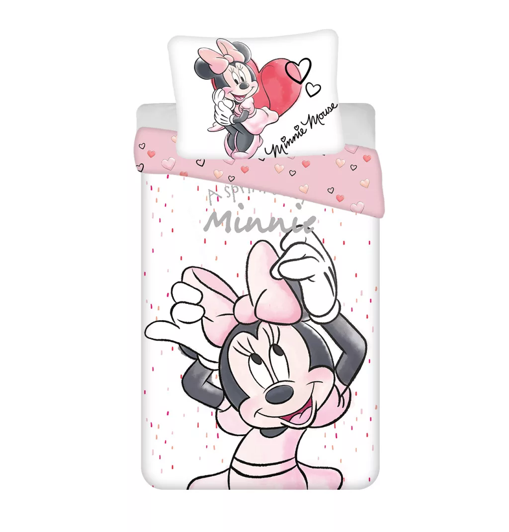 Obliečky 140x200 MINNIE white