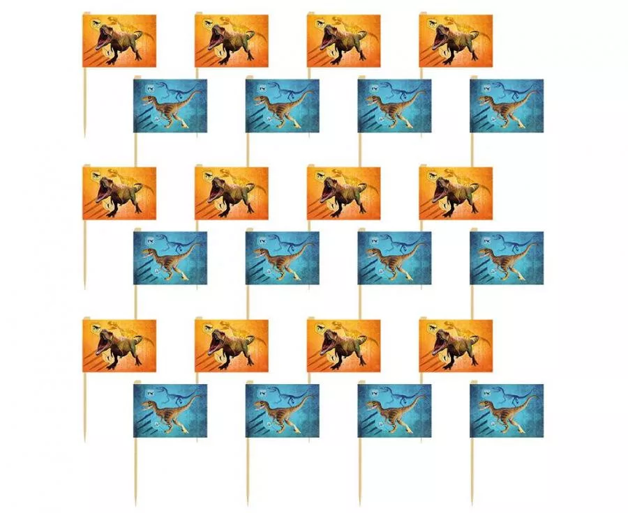 Tortový zápich DINOSAURUS (24ks)
