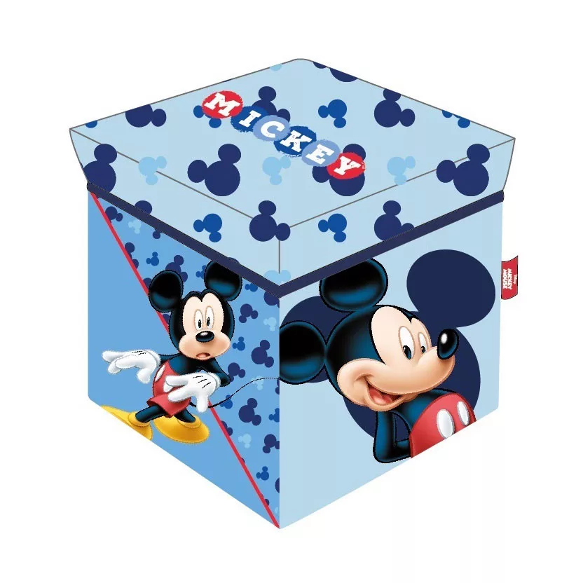 Úložný box - taburetka MICKEY modrá