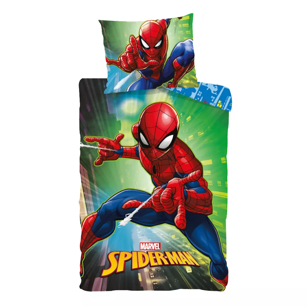 Obliečky do postieľky 100x135 SPIDERMAN city