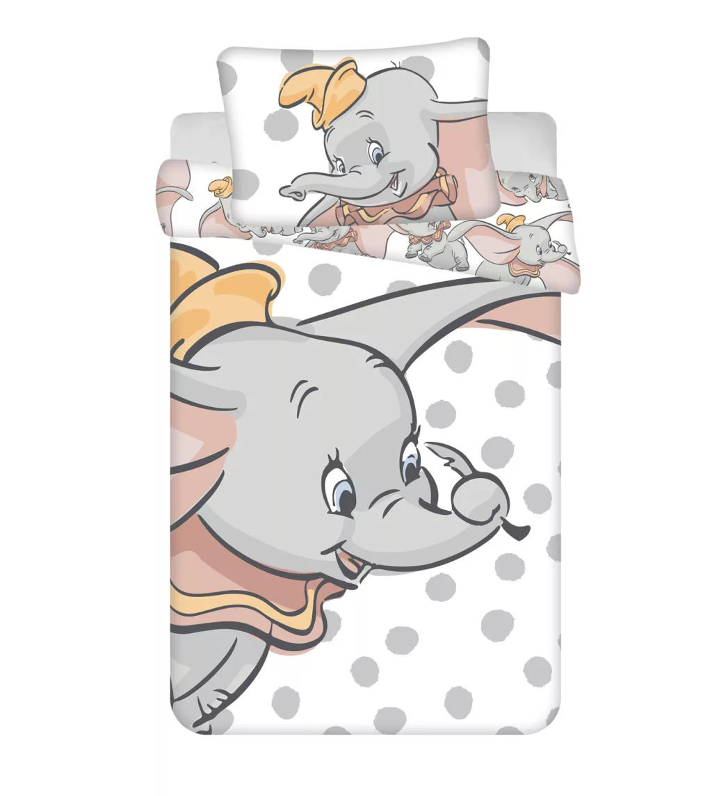 Obliečky do postieľky 100x135 DUMBO bodky