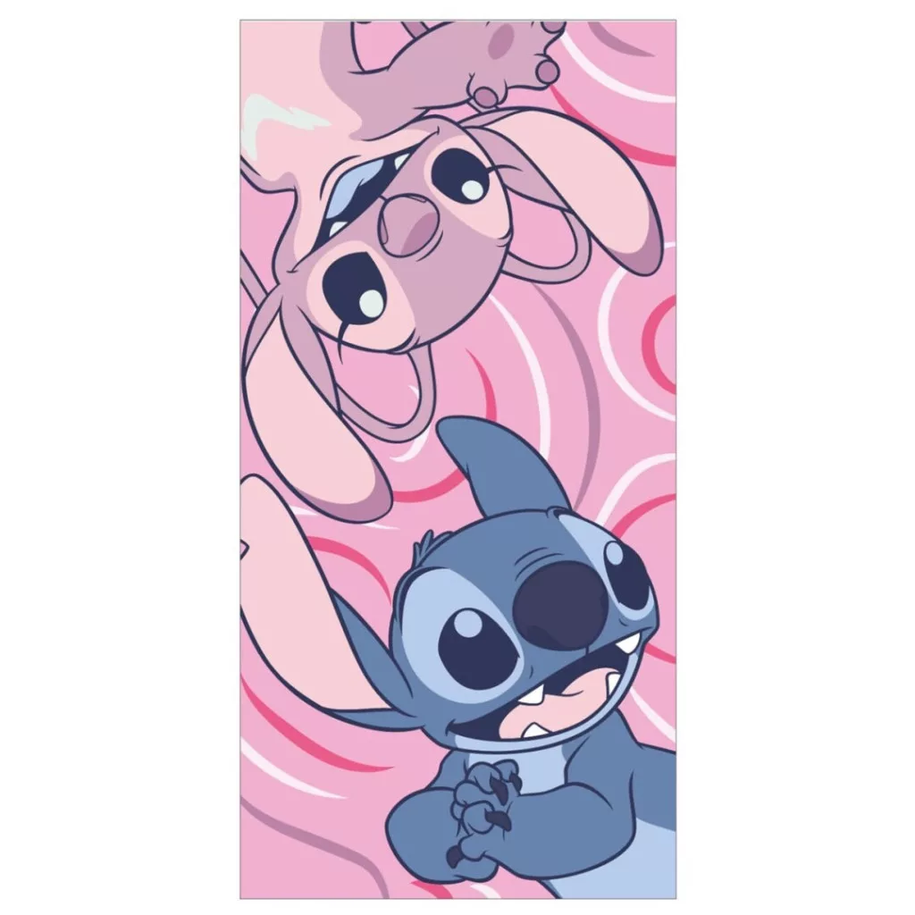 Osuška 70x140 LILO A STITCH pink (rýchloschnúca)