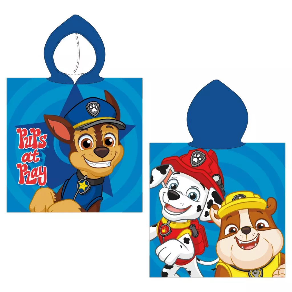 Pončo 50x115 PAW PATROL boys