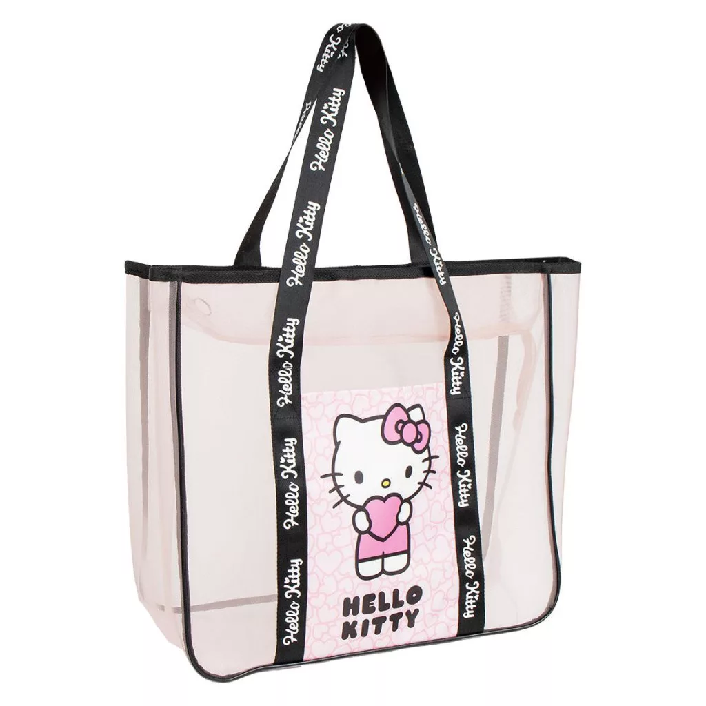 Plážová taška HELLO KITTY priehľadná