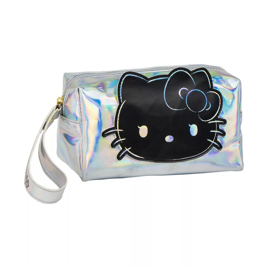 Toaletná taška HELLO KITTY strieborná