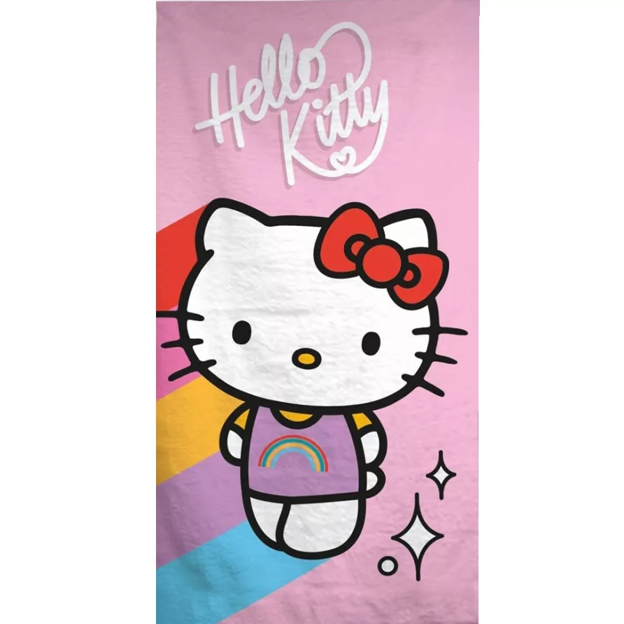 Osuška 70x140 HELLO KITTY dúha (rýchloschnúca)