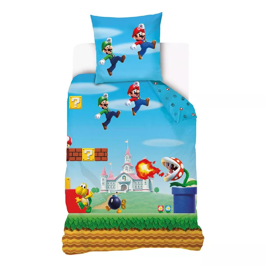 Obliečky 140x200 SUPER MARIO level