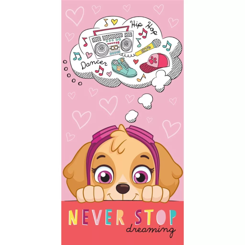 Osuška 70x140 PAW PATROL myšlienky (rýchloschnúca)