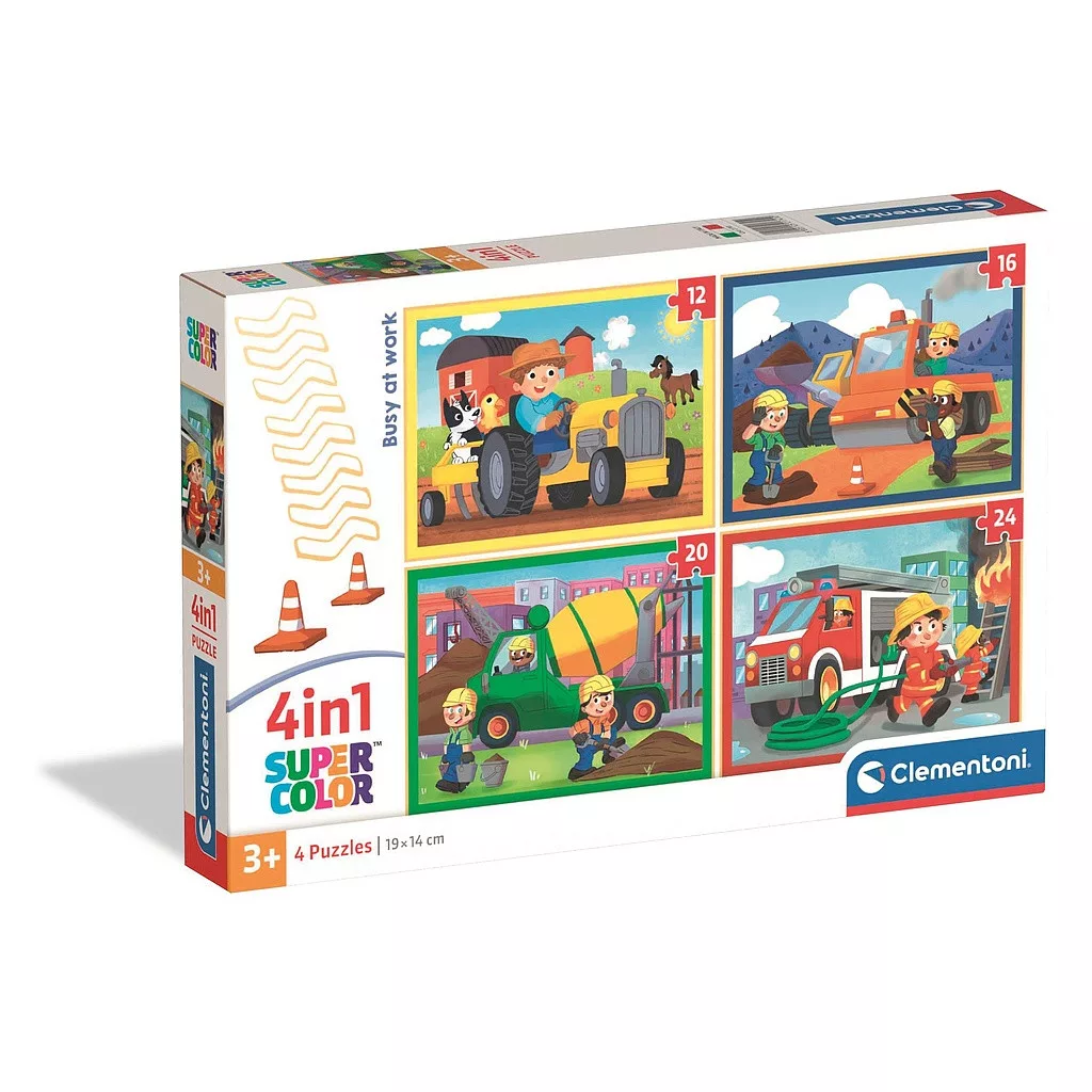 Puzzle 4v1 PRACOVNÉ AUTÁ