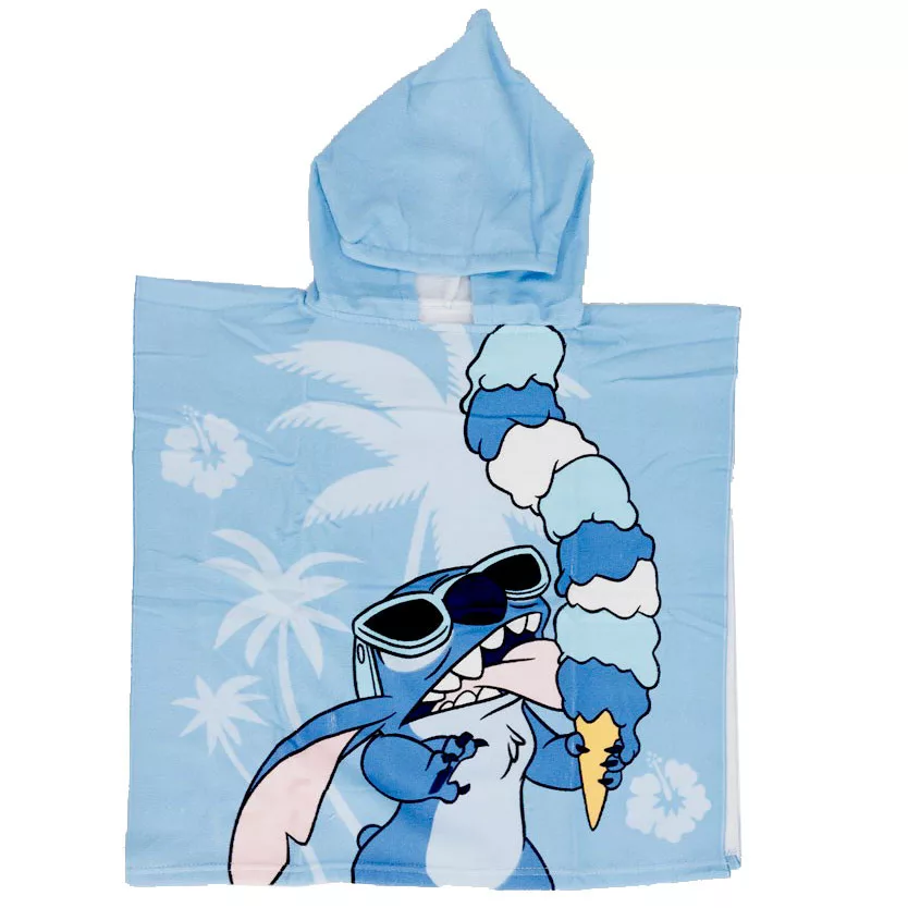 Pončo 55x110 LILO A STITCH zmrzlina (rýchloschnúce)