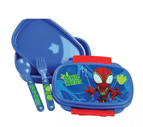 Desiatový box s príborom SPIDERMAN dino