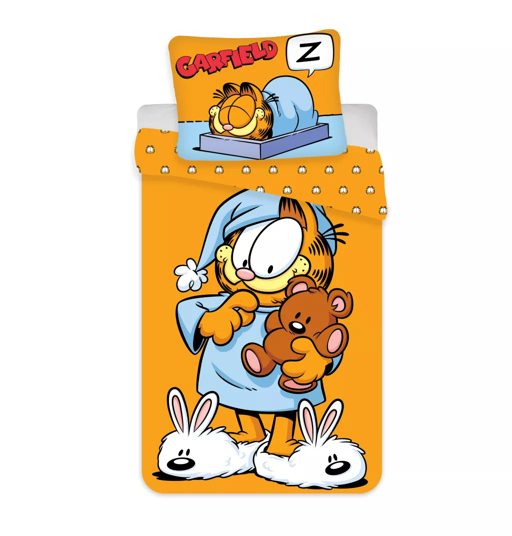 Obliečky do postieľky 100x135 GARFIELD v pyžame