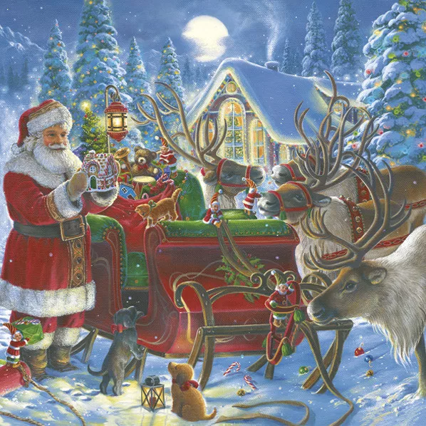 Servítky (20ks) VIANOCE Santa