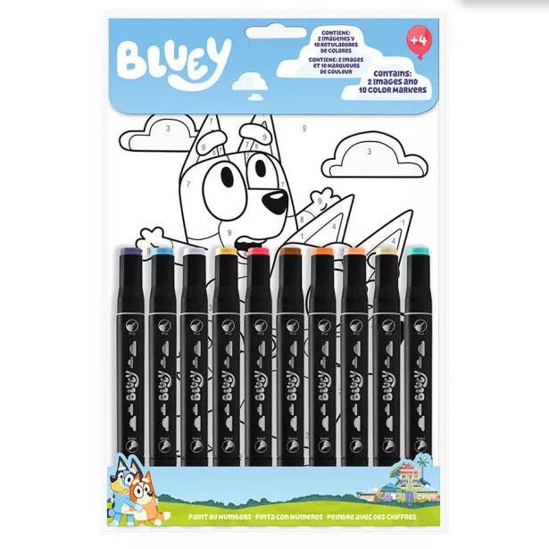 Číselná omaľovánka BLUEY