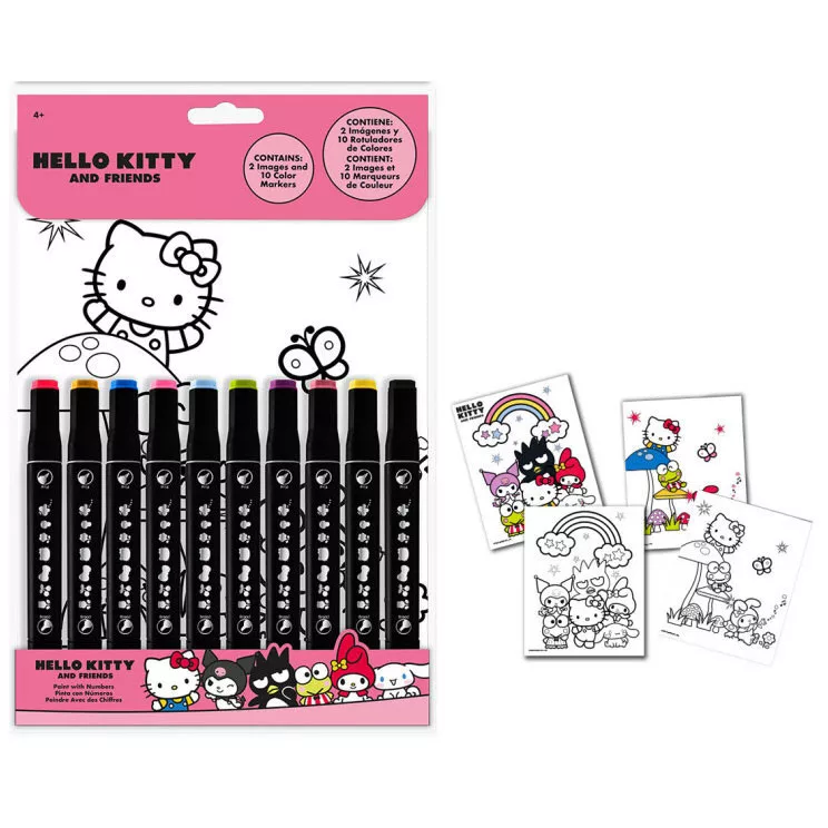 Číselná omaľovánka HELLO KITTY