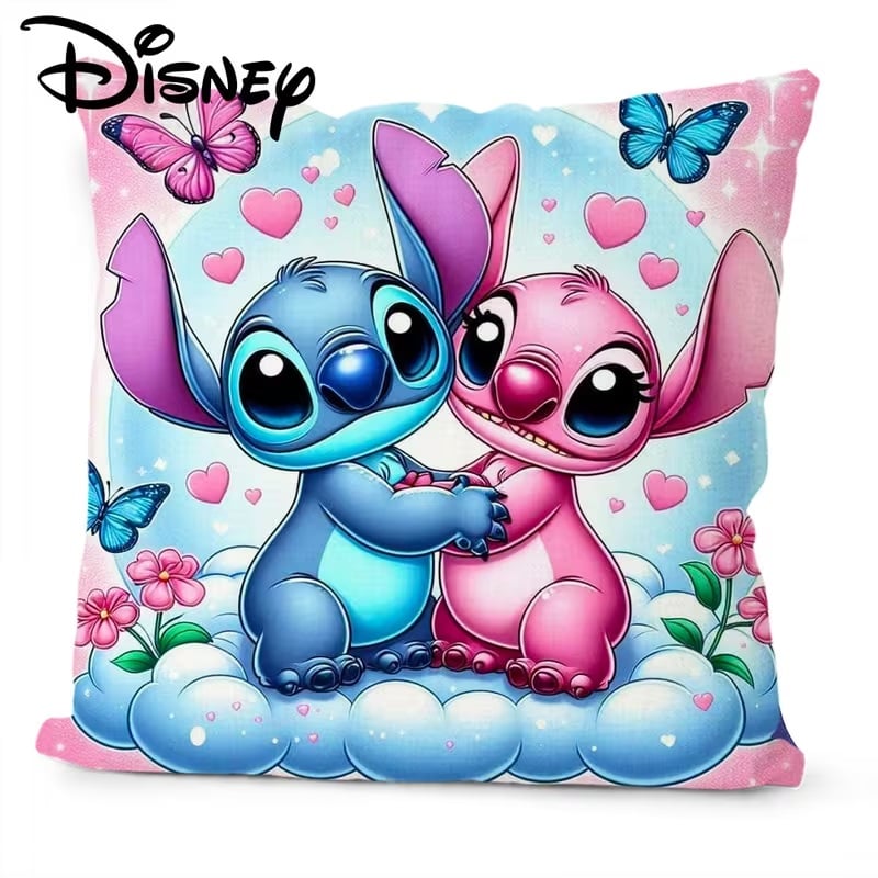 Obliečka plyšová na vankúšik 40x40 LILO a STITCH  love