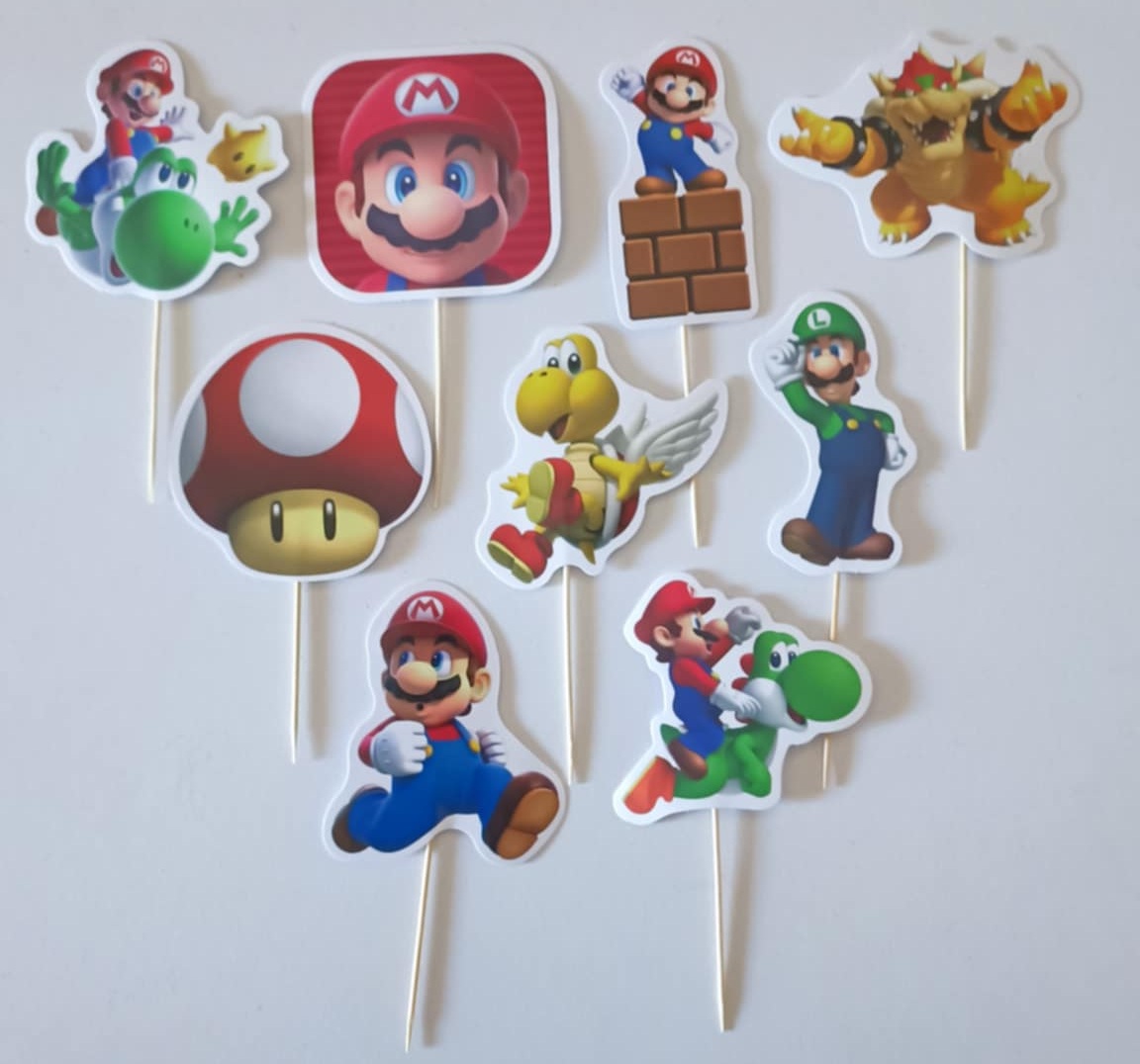 Tortový zápich SUPER MÁRIO (15ks)